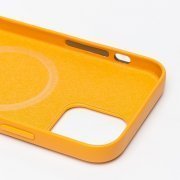 Чехол-накладка LC011 экокожа MSafe для Apple iPhone 12 (ярко-желтая) — 3