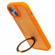 Чехол-накладка - SM088 SafeMag для Apple iPhone 15 (оранжевая) — 3