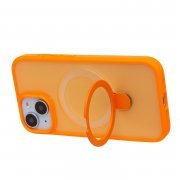 Чехол-накладка - SM088 SafeMag для Apple iPhone 15 (оранжевая) — 2