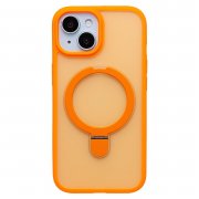 Чехол-накладка - SM088 SafeMag для Apple iPhone 15 (оранжевая) — 1