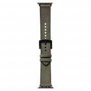 Ремешок - ApW39 Skin Apple Watch 38 mm экокожа (темно-зеленый) — 1