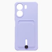 Чехол-накладка - SC304 с картхолдером для Xiaomi Poco C65 (225746) (светло-лиловая) — 1