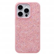 Чехол-накладка - PC071 POSH SHINE для Apple iPhone 15 Pro россыпь кристаллов (231608) (розовая) — 1