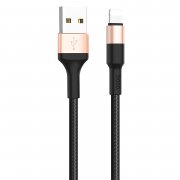 Кабель для Apple Hoco X26 Xpress (USB - lightning) (черно-золотистый)