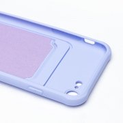 Чехол-накладка с картхолдером для Apple iPhone SE 2020 (темно-фиолетовая) — 2