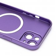 Чехол-накладка Matte SafeMag для Apple iPhone 15 (фиолетовая) — 3