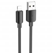 Кабель Hoco X96 (USB - lightning) 25см 2.4A (черный) — 1