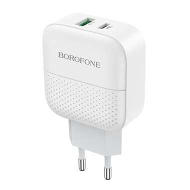 Сетевое зарядное устройство Borofone BA46A USB/Type-C (белое) &mdash; 3