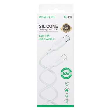 Кабель Borofone BX113 Lenny (Type C - Type C) 100см (белый) — 4