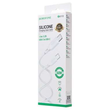 Кабель Borofone BX113 Lenny (Type C - Type C) 100см (белый) — 2