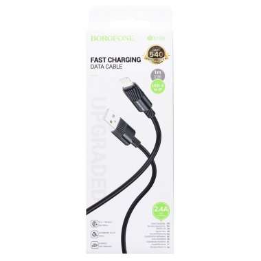 Кабель Borofone BX106 (USB - lightning) 100см (черный) — 4