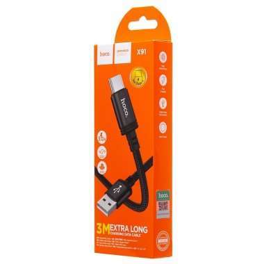 Кабель Hoco X91 Radiance (USB - Type C) 300см (черный) — 8