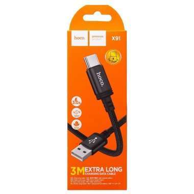 Кабель Hoco X91 Radiance (USB - Type C) 300см (черный) — 3